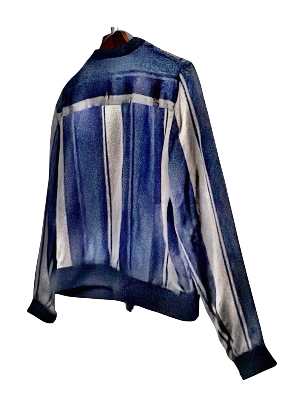 Nordstrom Collection Silk Striped
Bomber Jacket | Luxe Twill | Modern Classic - Picture 4 of 10